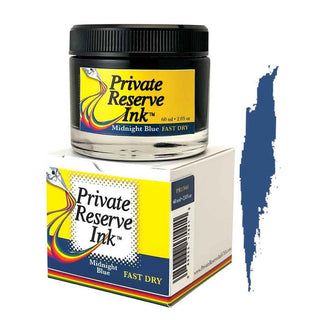 Private Reserve Bottled Ink 60ml - Fast Dry Midnight Blue