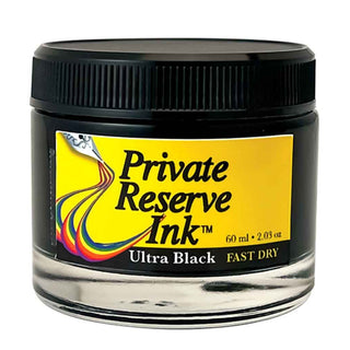 Private Reserve Bottled Ink 60ml - Fast Dry Ultra Black