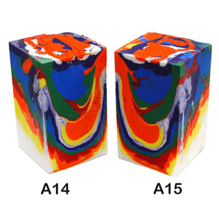 Resin Project blanks for small turnings - Rainbow colors