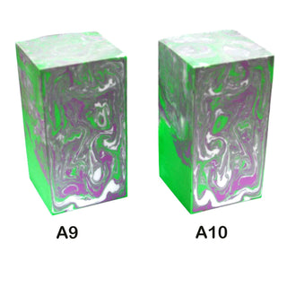 Resin Project blanks for small turnings - Green, purple & white
