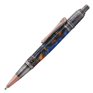 ProX Art Deco CLICK Pen Kits. Gun Metal and Copper with a Copper Clip