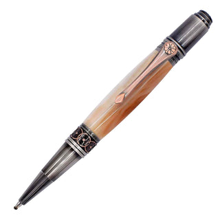 ProX Art Deco Ballpoint Pen Kits. Gun Metal & Gun Metal. Copper clip