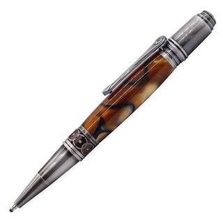 ProX Art Deco Ballpoint Pen Kits Gun Metal & Gun Metal GM Clip. Side view