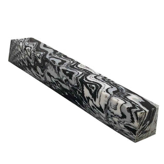 Quartz Style Pen Blank - Black Snow