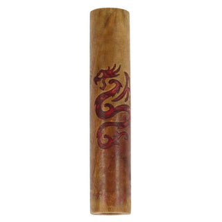 Red Dragon Rotacrylic pen blank in Canary Wood
