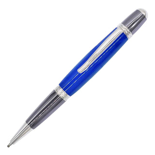 Regency Ballpoint Pen Kits. In Black Ti & Platium finish. Front view.