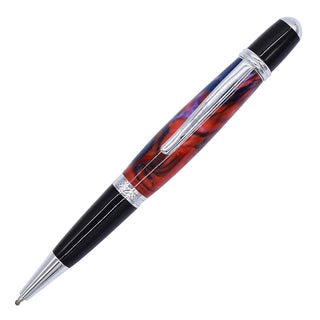 Regency Ballpoint Pen Kits. In Chrome & Black Chrome finish. Front view.