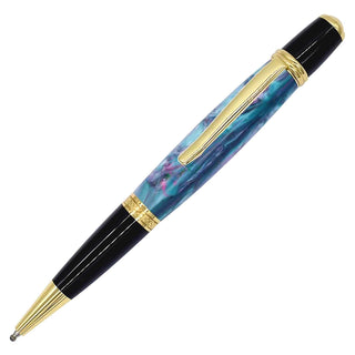 Regency Ballpoint Pen Kits, In gold and black chrome finish. Front view