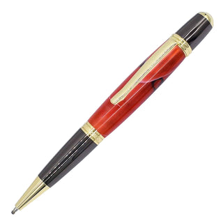 Regency Ballpoint Pen Kits. In Gold & Gun Metal finish. Front view.