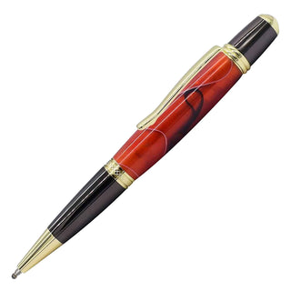 Regency Ballpoint Pen Kits. In Gold & Gun Metal Finish. Side view