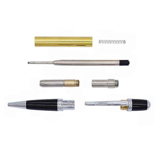 Regency Ballpoint Pen Kits. Parts. In Chrome & Black Chrome finish