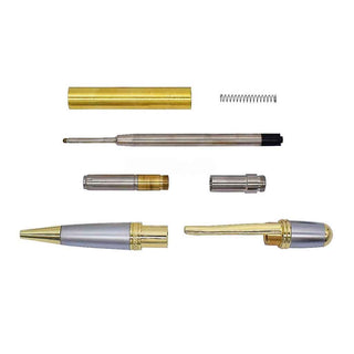 Regency Ballpoint Pen Kits. Parts. In gold and satin chrome finish