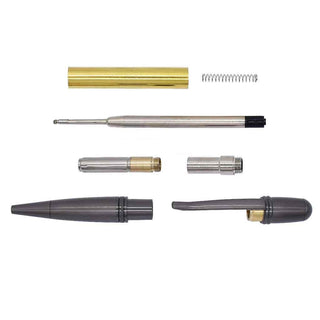 Regency Ballpoint Pen Kits. Parts. In Matte Gun Metal finish.