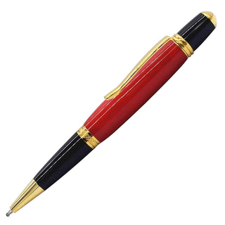 Regency Ballpoint Pen Kit. Ti Gold and Blanks Chrome Finish. Lifestyle side view.