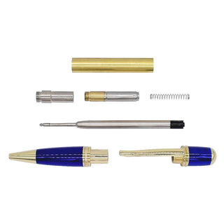 Regency XL Ballpoint Pen Kits. Gold & Blue Parts