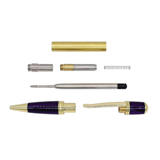 Regency XL Ballpoint Pen Kits. Gold & Purple Parts