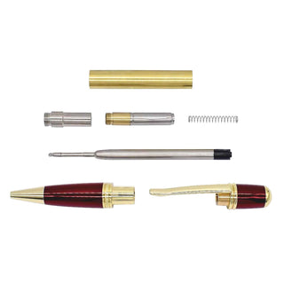 Regency XL Ballpoint Pen Kits. Red & Gold Parts