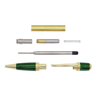 Regency XL Ballpoint Pen Kits. Green & Gold Parts