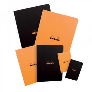 Rhodia Classic Notebooks - Side Staplebound 5.875 x 8.25 Lined Paper (Black)