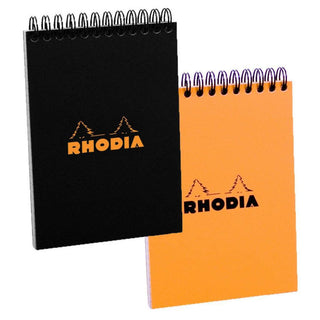 Rhodia N13 Notebook - Top Wirebound 4 x 6 Graph Paper (Orange)