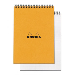 Rhodia N18 Notebook - Top Wirebound 8.25 x 11.75 Graph Paper (Black)