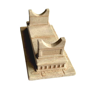 Hand-painted Roman Forum pen display stand for one or two handcrafted pens.