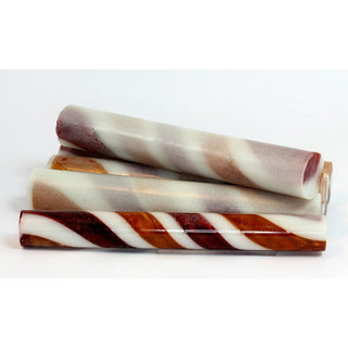 Sassy Stripes Pen Blanks - Red Gold & White