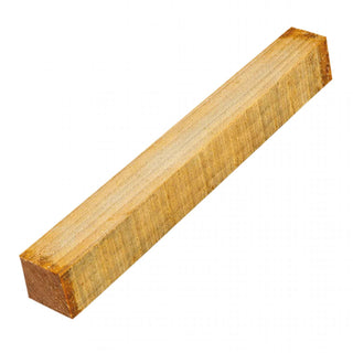 Satinwood pen blanks with pale yellow to golden honey coloration and fine grain for custom pen turning and premium woodworking projects.