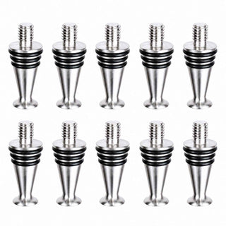 Self-Standing Stainless Steel Bottle Stopper Kit #701 made from FDA-compliant 304 stainless steel. 10 Pack