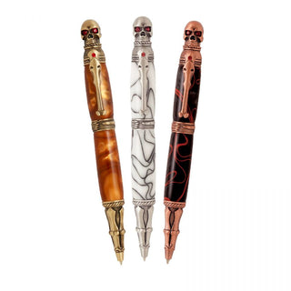 Skull Pen Kit Starter Set - 3 Pen Kit Starter. Antique Finishes