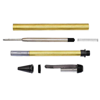 Sleek Cigar Ballpoint Pen Kits. Gun Metal Kit Parts.