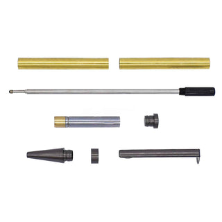 Slmline Ballpoint Pen Kit. Satin Gun Metal. Parts