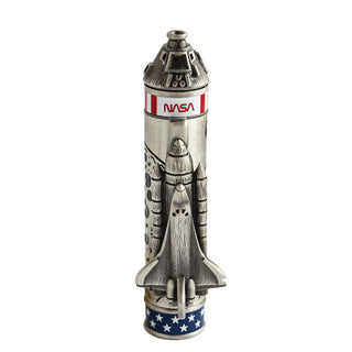 Shuttle Rollerball Pen Kit Cap detail. Antique pewter