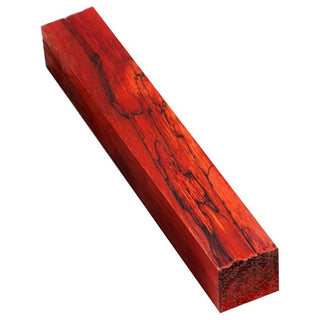 Spalted Tamarind Pen Blank - Red Stabilized