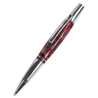 Pen made from a Red Sparkle Pen Blank 