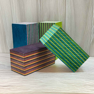 SpectraPly bottle stopper blanks dyed birch laminate. Assorted Group