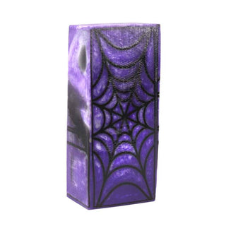 Spider Web 3D Printed Pen Blank - Purple & Web White