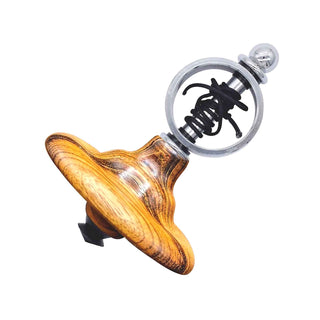 Spinning top kit for woodturning with brass tube for creating custom classic spinning tops. Chrome Finish
