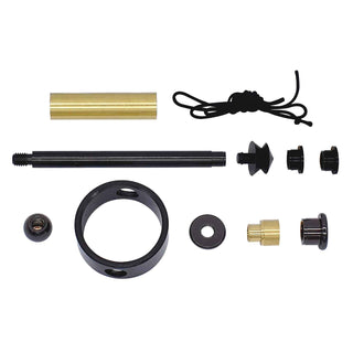 Spinning top kit for woodturning with brass tube for creating custom classic spinning tops.Parts - Gun Metal
