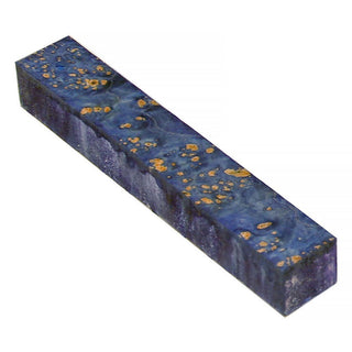 Stabilized Box Elder Burl Pen Blanks - Blue