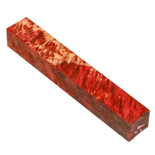 Stabilized Box Elder Burl Pen Blanks - Red