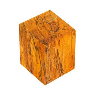 Stabilized Spalted Maple Bottle Stopper Blank - Yellow