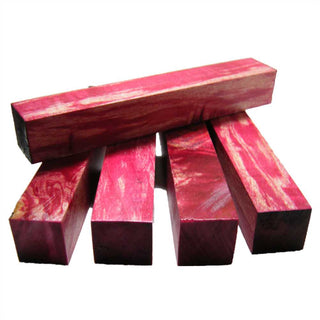 Two tone red & natural maple pen blanks