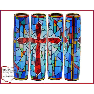 Stained Glass Cross Pen Blank #11 - Sierra Pen Kits