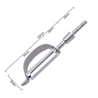 D-Shaped stainless steel vegetable peeler kit dimensions for woodturning project