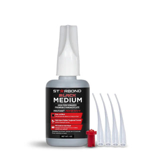 Starbond Black Medium CA Glue. 1 oz