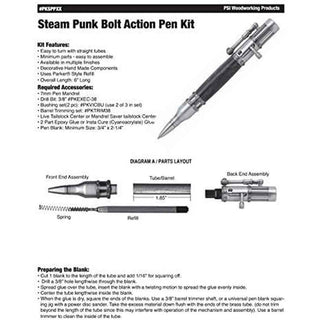 Steampunk Bolt Action Pen Kits