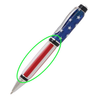 Straight Red & White Striped Pen Blank
