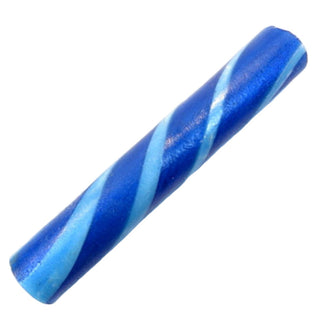 Super Spiral Pen Blank - 3 Flared Spiral Blue & White