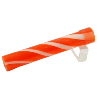 Super Spiral Pen Blank - 3 Flared Spiral Neon Orange & White